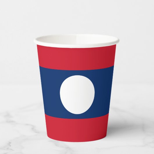 Laos Flag Pappbecher (Links)