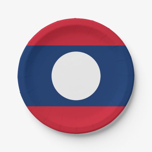 Laos Flag Pappteller (Vorderseite)
