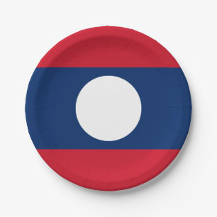 Laos Flag Pappteller