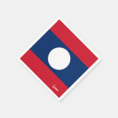 Laos Flag Party-Mode /Sportfans Serviette (Ecke)