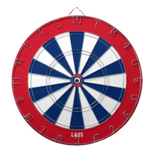 Laos Flag Patriot's Bullseye Dartscheibe