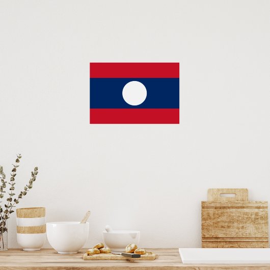 Laos Flag Poster (Küche)