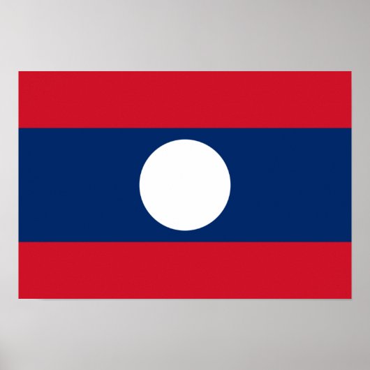 Laos Flag Poster (Vorne)