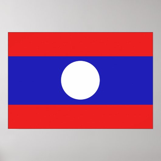 Laos Flag Poster (Vorne)
