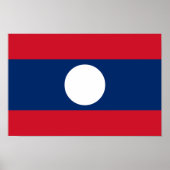 Laos Flag Poster (Vorne)