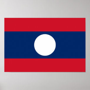 Laos Flag Poster