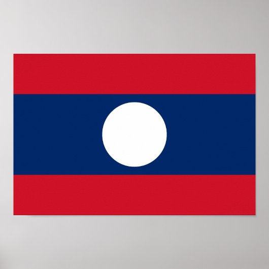 Laos Flag Poster (Vorne)
