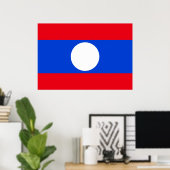 Laos Flag Poster (Heimbüro)