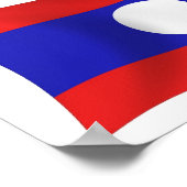 Laos Flag Poster Print (Ecke)