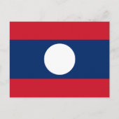 Laos Flag Postkarte (Vorderseite)