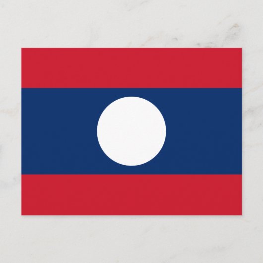 Laos Flag Postkarte (Vorderseite)