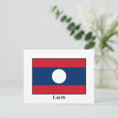 Laos Flag Postkarte (Stehend Vorderseite)