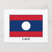 Laos Flag Postkarte (Vorderseite)