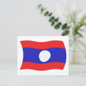 Laos Flag Postkarte (Stehend Vorderseite)