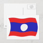 Laos Flag Postkarte (Vorne/Hinten)