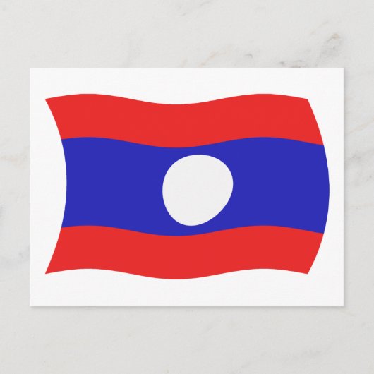 Laos Flag Postkarte (Vorderseite)