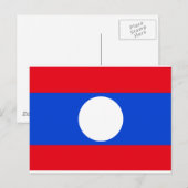 Laos Flag Postkarte (Vorne/Hinten)