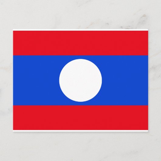 Laos Flag Postkarte (Vorderseite)