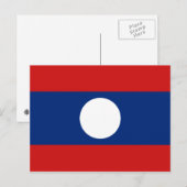 Laos Flag Postkarte (Vorne/Hinten)