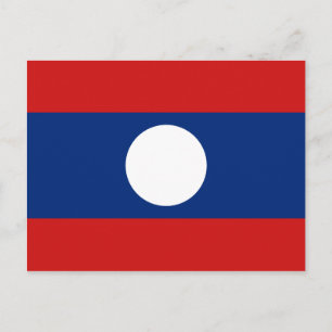 Laos Flag Postkarte