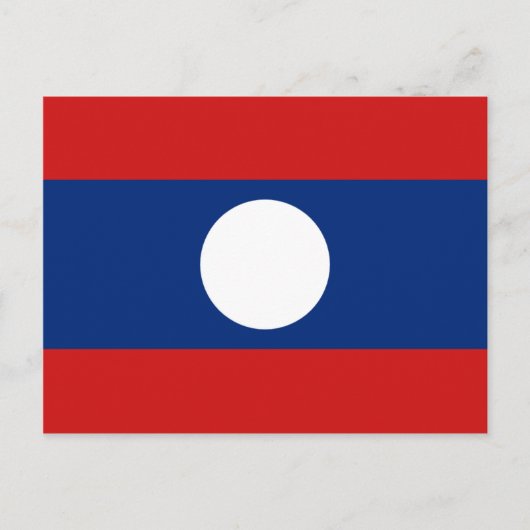Laos Flag Postkarte (Vorderseite)
