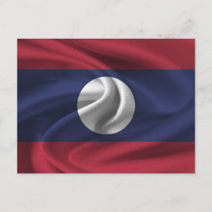 Laos Flag Postkarte