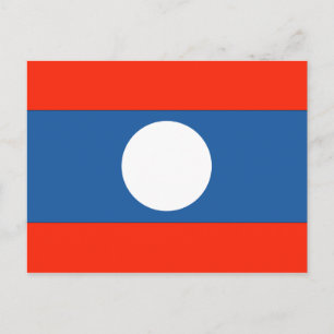 Laos Flag Postkarte