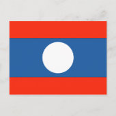 Laos Flag Postkarte (Vorderseite)