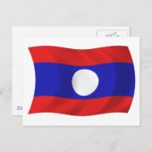 Laos Flag Postkarte (Vorne/Hinten)