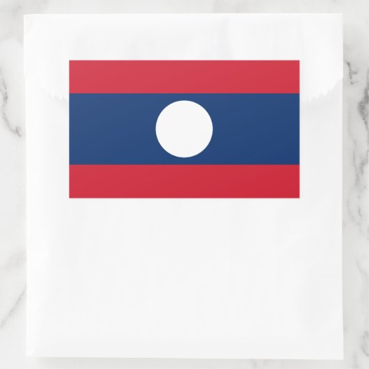 Laos Flag Rechteckiger Aufkleber (Tasche)