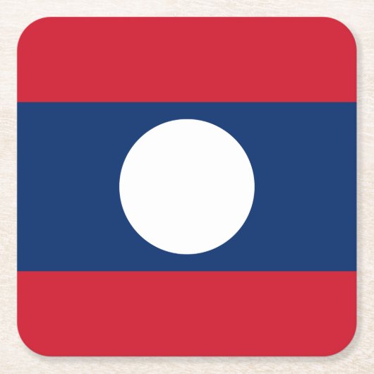Laos Flag Rechteckiger Pappuntersetzer (Vorderseite)