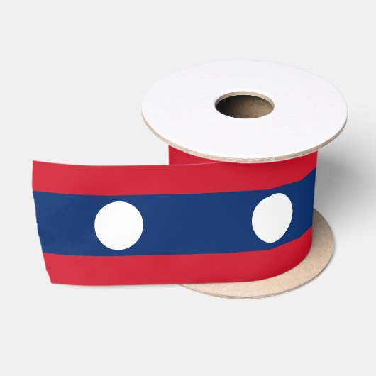 Laos Flag Satinband (Spule)