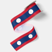 Laos Flag Satinband (Rückseite)