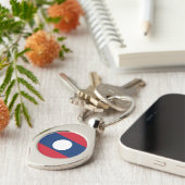 Laos Flag Schlüsselanhänger (Seite)