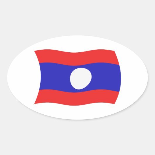 Laos Flag Sticker (Vorderseite)