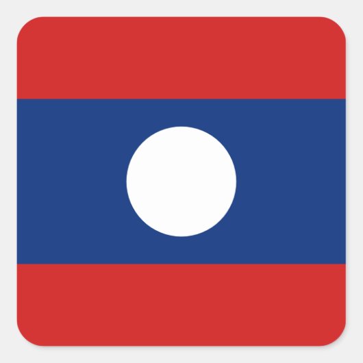 Laos Flag Sticker (Vorderseite)