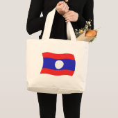 Laos Flag Tote Bag Jumbo Stoffbeutel (Vorderseite (Produkt))