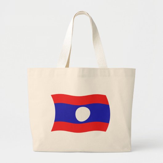 Laos Flag Tote Bag Jumbo Stoffbeutel (Vorne)