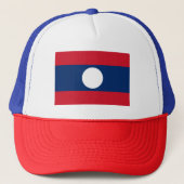 Laos Flag Truckerkappe (Vorderseite)