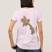 Laos Flag und Map dk T - Shirt (Rückseite)