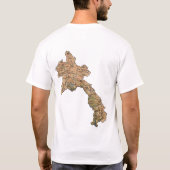 Laos Flag und Map-T - Shirt (Rückseite)