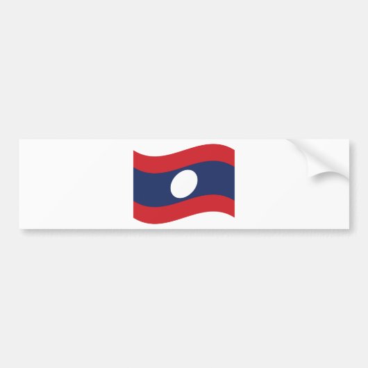 Laos Flag Wave Autoaufkleber (Vorne)