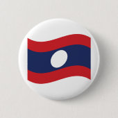 Laos Flag Wave Button (Vorderseite)