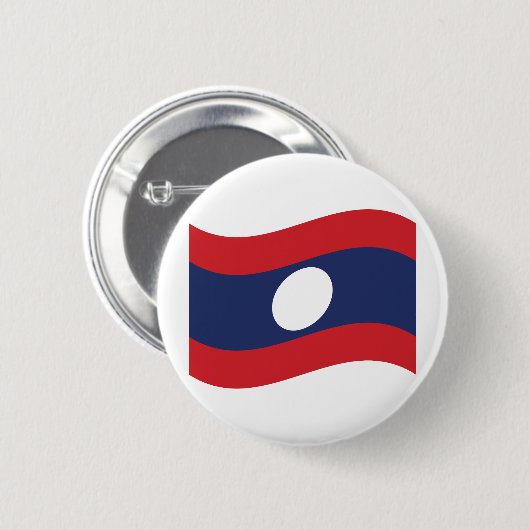 Laos Flag Wave Button (Vorne & Hinten)