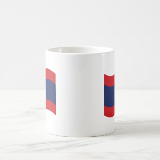 Laos Flag Wave Kaffeetasse (Mittel)