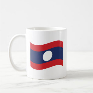 Laos Flag Wave Kaffeetasse