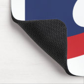 Laos Flag Wave Mousepad (Ecke)