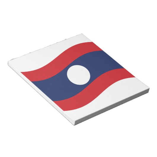 Laos Flag Wave Notizblock (angewinkelt)