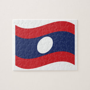 Laos Flag Wave Puzzle