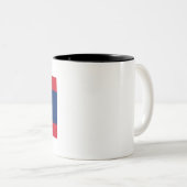 Laos Flag Zweifarbige Tasse (VorderseiteRechts)